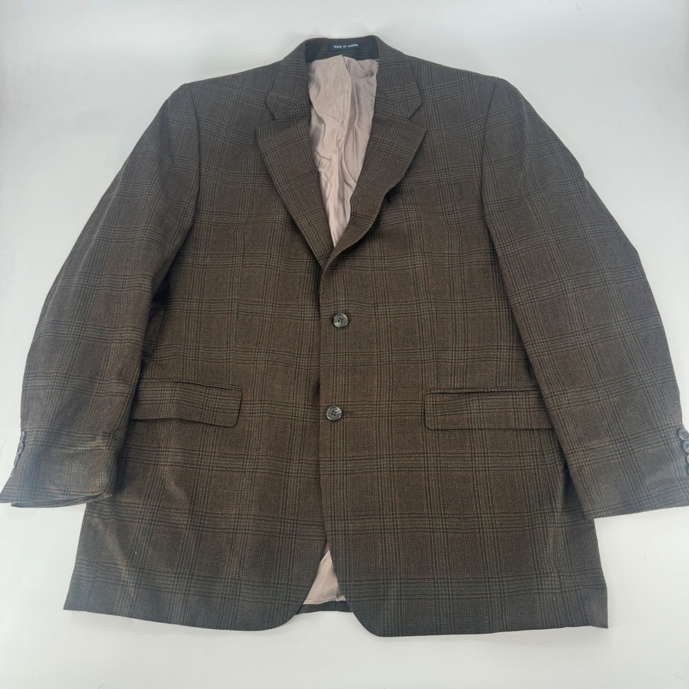 Ralph Lauren Mens 44L Brown Glen Plaid Wool Cashmere Blazer Sport Coat Canada